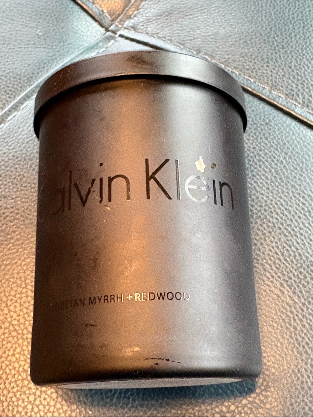 Calvin Klein never used- Matte Black Scented Candle Jar